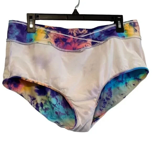 Torrid Tie-Dye High Waist Swim Bottoms Plus Size 1 Multicolor Women's - Picture 10 of 12